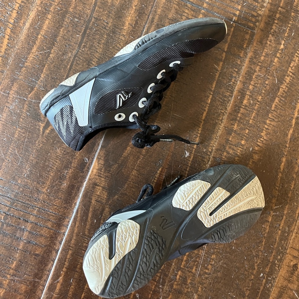 Black Athletic Cheer Shoe with White Accents